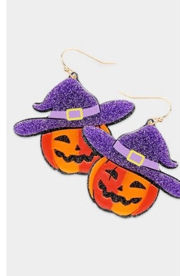Pumpkin Face Earrings
