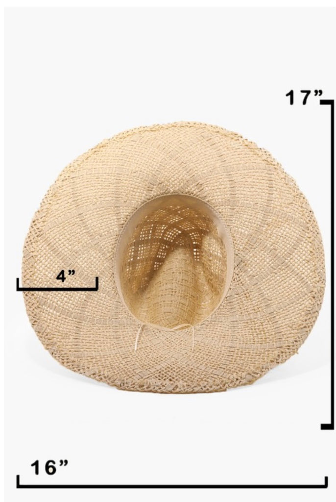 Intricate Straw Weave Sun Hat (2 Colors)