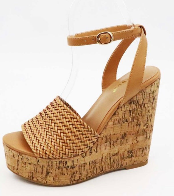 Siena Cork Wedge Sandals