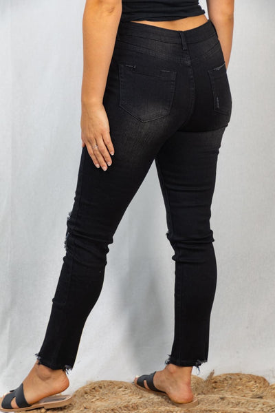 Give Us Stretch Black Denim (small-3X)