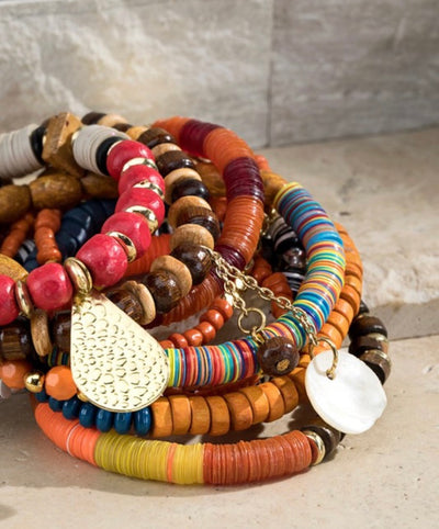 Sandstone Assorted Bead Bracelet Set