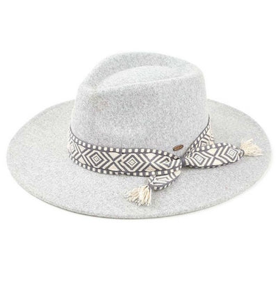 CC Panama Aztec Band Wide Brim Hat (4 colors)