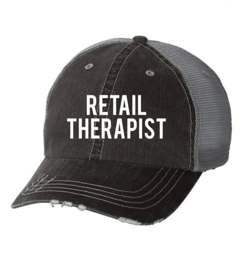 Retail Therapist Embroidered Baseball Cap