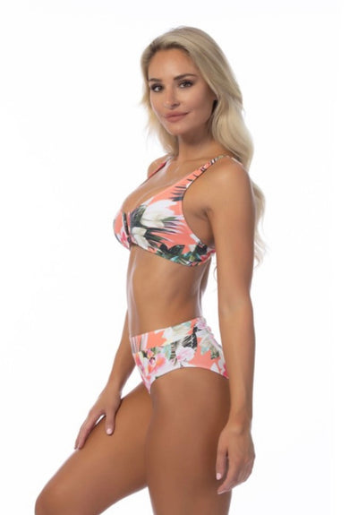 2 Pc Set- Coral Floral Bikini