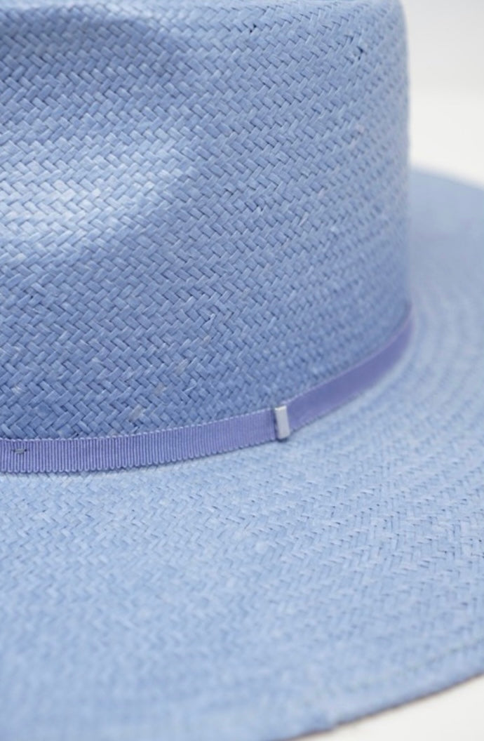 Simone Powder Blue Straw Hat