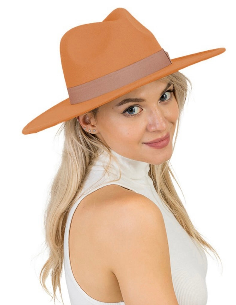 Grosgrain Flat Bow Rancher Hat (2 colors)