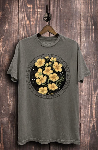 How the Wild Flowers Grow Mineral Wash Tee