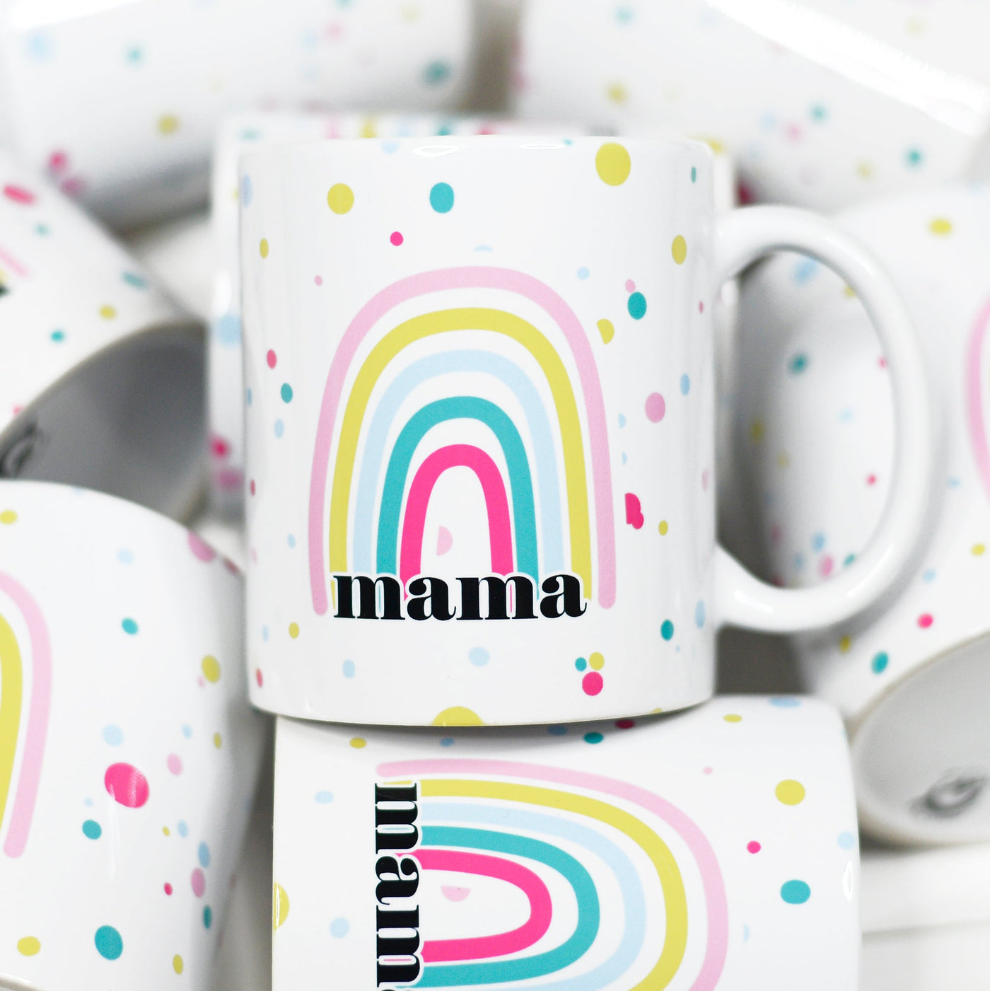 Mama Rainbow Ceramic Mug