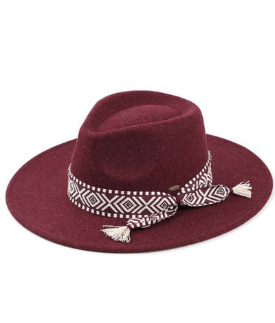 CC Panama Aztec Band Wide Brim Hat (4 colors)