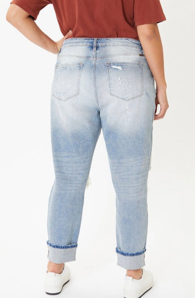 Curvy Relaxed Fit Splatter Kan Can Jeans